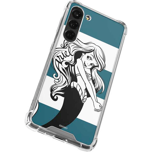 Disney The Little Mermaid Ariel Stripes Galaxy S24 FE Clear Case