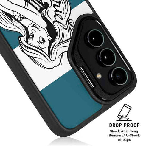 Disney The Little Mermaid Ariel Stripes Galaxy S24 FE Kickstand Case