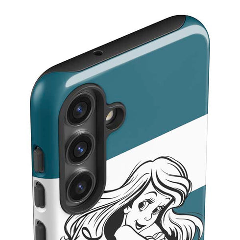 Disney The Little Mermaid Ariel Stripes Galaxy S25 Impact Case