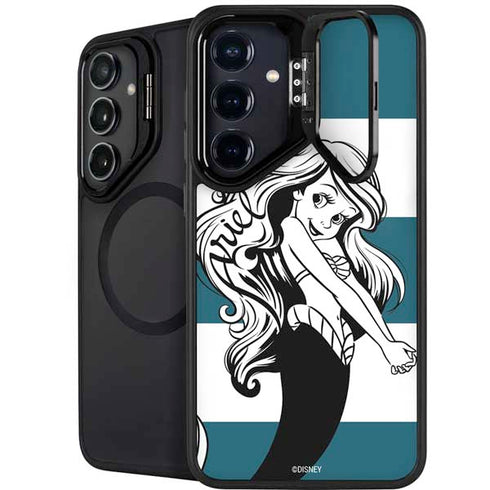 Disney The Little Mermaid Ariel Stripes Galaxy S25 Kickstand Case