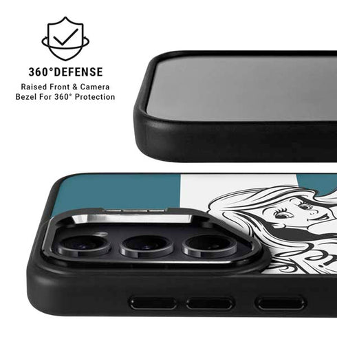 Disney The Little Mermaid Ariel Stripes Galaxy S24 Kickstand Case