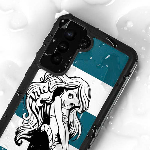 Disney The Little Mermaid Ariel Stripes Galaxy S24 Plus Waterproof Case