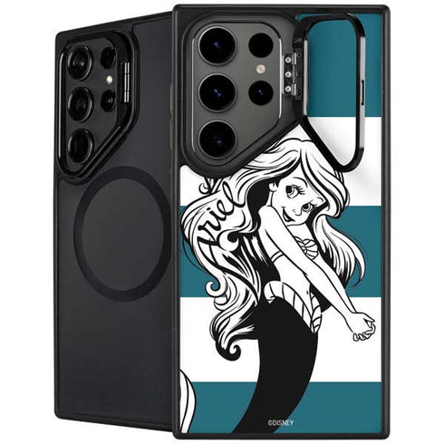 Disney The Little Mermaid Ariel Stripes Galaxy S24 Ultra Kickstand Case