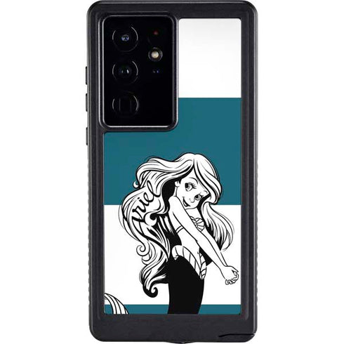 Disney The Little Mermaid Ariel Stripes Galaxy S24 Ultra Waterproof Case