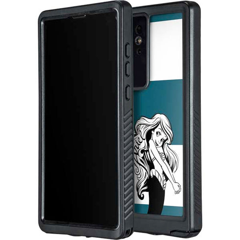 Disney The Little Mermaid Ariel Stripes Galaxy S24 Ultra Waterproof Case