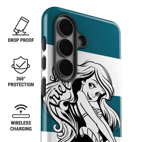Disney The Little Mermaid Ariel Stripes Galaxy S26 Impact Case
