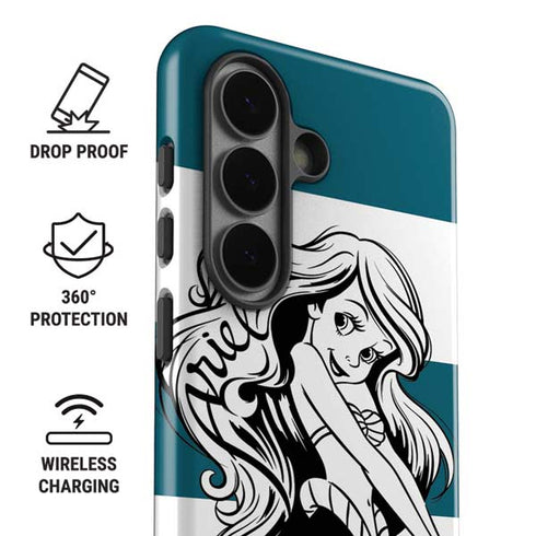 Disney The Little Mermaid Ariel Stripes Galaxy S26 Plus Impact Case