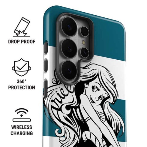 Disney The Little Mermaid Ariel Stripes Galaxy S26 Ultra Impact Case