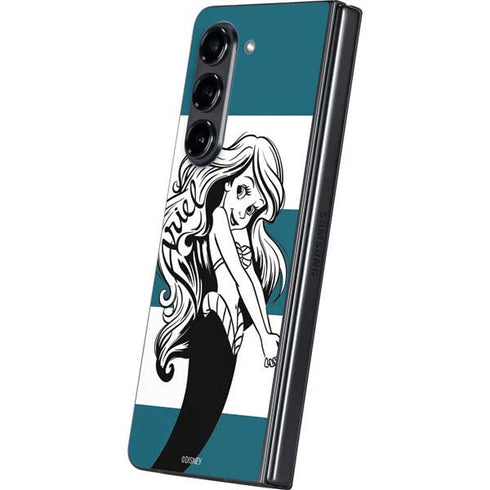 Disney The Little Mermaid Ariel Stripes Galaxy Z Fold5 5G Skin