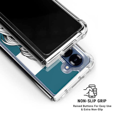 Disney The Little Mermaid Ariel Stripes Galaxy Z Fold6 Clear Case