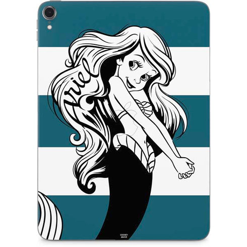 Disney The Little Mermaid Ariel Stripes Apple iPad Pro Skin