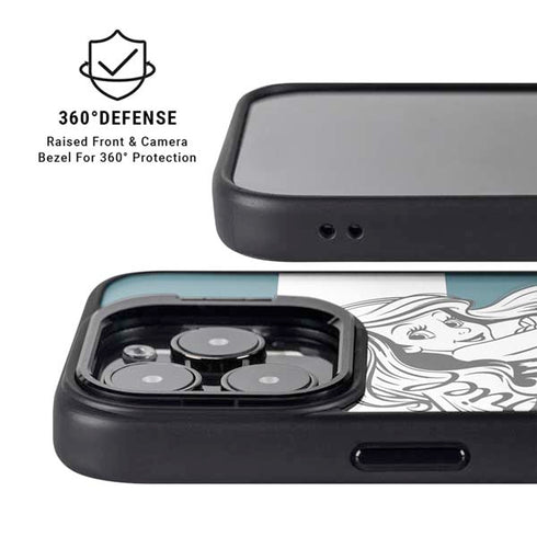 Disney The Little Mermaid Ariel Stripes iPhone 13 Pro Kickstand Case