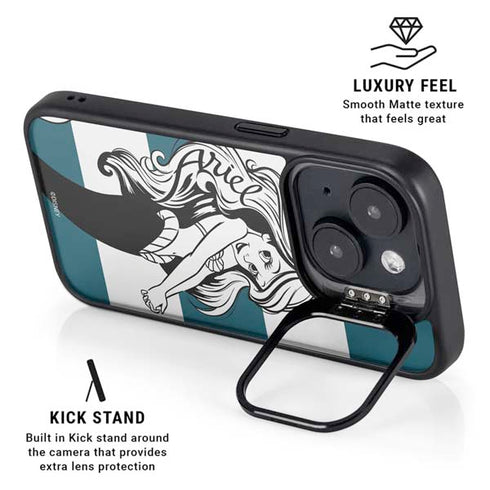 Disney The Little Mermaid Ariel Stripes iPhone 14 Kickstand Case