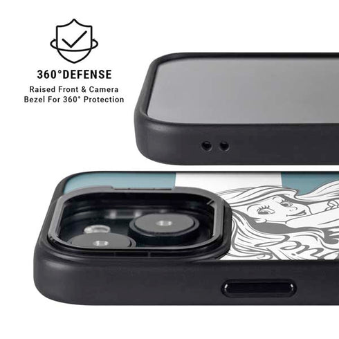 Disney The Little Mermaid Ariel Stripes iPhone 14 Kickstand Case