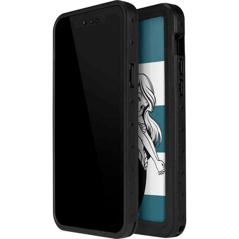 Disney The Little Mermaid Ariel Stripes iPhone 15 Pro Waterproof Case