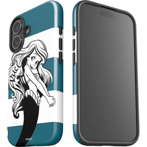 Disney The Little Mermaid Ariel Stripes iPhone 16 Impact Case