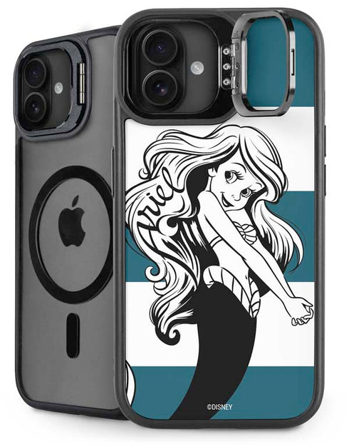 Disney The Little Mermaid Ariel Stripes iPhone 16 Plus Kickstand Case