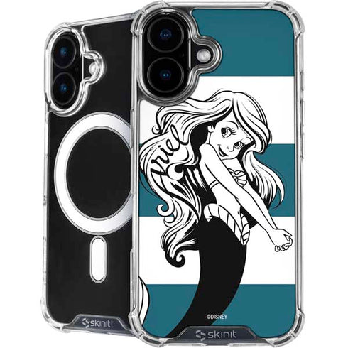 Disney The Little Mermaid Ariel Stripes iPhone 16 Plus MagSafe Case