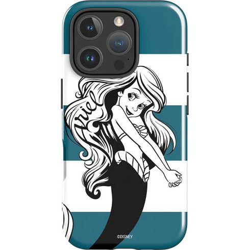 Disney The Little Mermaid Ariel Stripes iPhone 16 Pro Max Impact Case