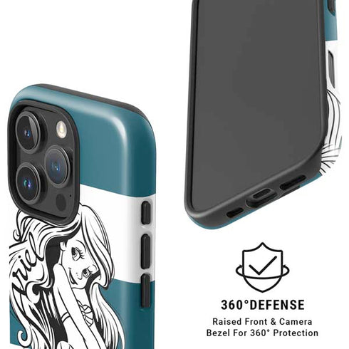 Disney The Little Mermaid Ariel Stripes iPhone 16 Pro Max Magsafe Impact Case