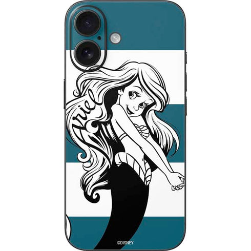 Disney The Little Mermaid Ariel Stripes iPhone 16 Skin