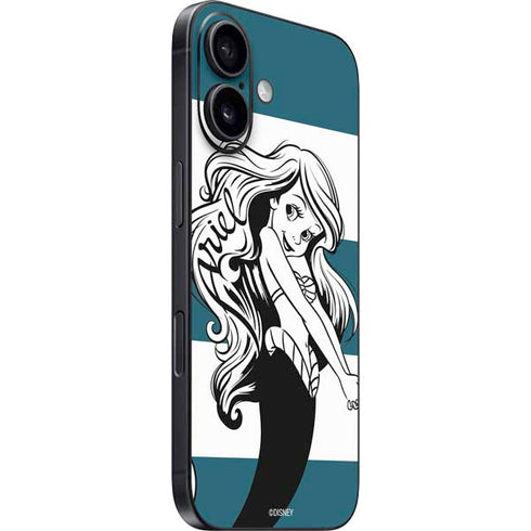 Disney The Little Mermaid Ariel Stripes iPhone 16 Skin