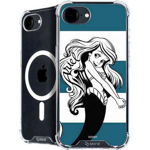 Disney The Little Mermaid Ariel Stripes iPhone 16e MagSafe Case