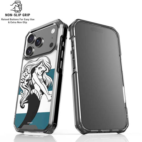 Disney The Little Mermaid Ariel Stripes iPhone 18 Pro Clear Case