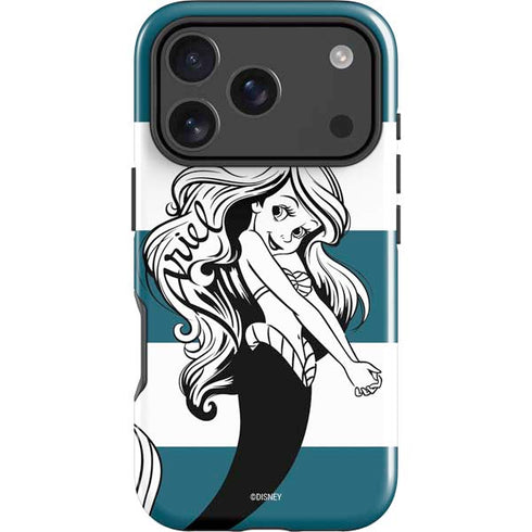 Disney The Little Mermaid Ariel Stripes iPhone 18 Pro Max Impact Case