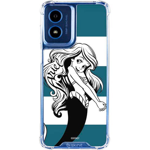Disney The Little Mermaid Ariel Stripes Moto G 5G (2024) Clear Case