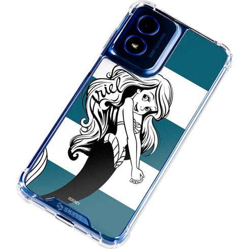 Disney The Little Mermaid Ariel Stripes Moto G 5G (2024) Clear Case