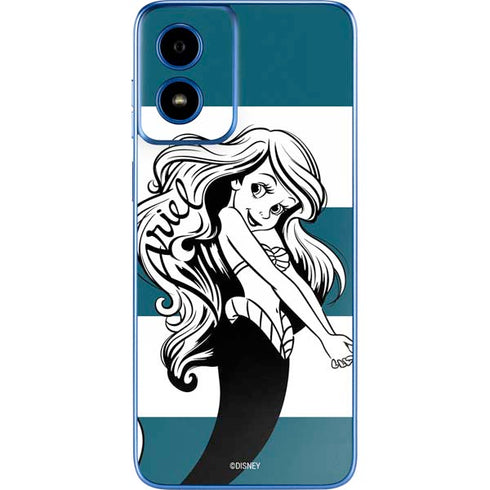 Disney The Little Mermaid Ariel Stripes Moto G Play 4G (2024) Skin