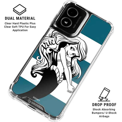 Disney The Little Mermaid Ariel Stripes Moto G Power 5G (2024) Clear Case