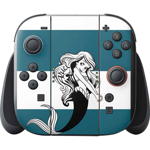 Disney The Little Mermaid Ariel Stripes Nintendo Switch 2 (2025) with Joy-Con Skin