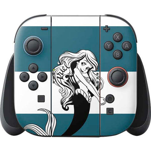Disney The Little Mermaid Ariel Stripes Nintendo Switch 2 (2025) Joy-Con Controller Skin