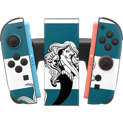 Disney The Little Mermaid Ariel Stripes Nintendo Switch 2 (2025) Joy-Con Controller Skin