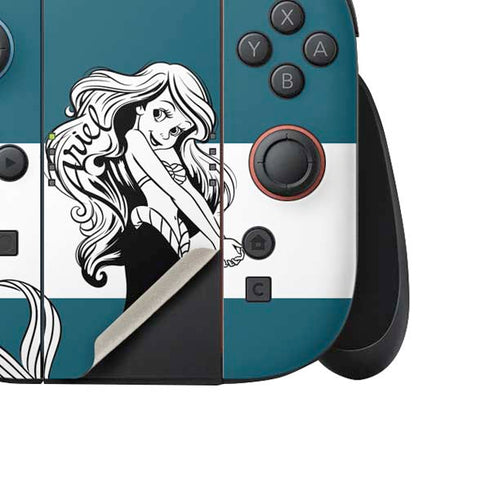 Disney The Little Mermaid Ariel Stripes Nintendo Switch 2 (2025) Joy-Con Controller Skin