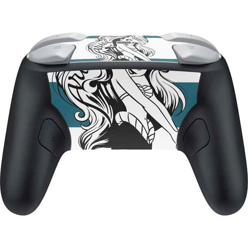 Disney The Little Mermaid Ariel Stripes Nintendo Switch 2 (2025) Pro Controller Skin
