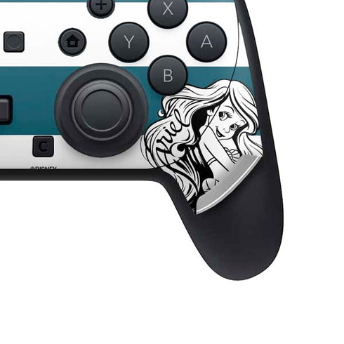 Disney The Little Mermaid Ariel Stripes Nintendo Switch 2 (2025) Pro Controller Skin