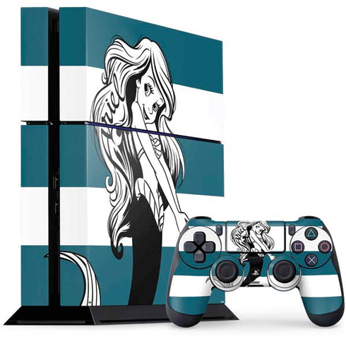 Disney The Little Mermaid Ariel Stripes PlayStation PS4 Skins