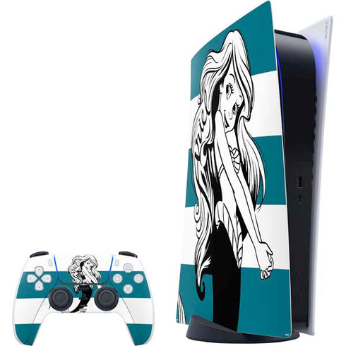 Disney The Little Mermaid Ariel Stripes PlayStation PS5 Skins