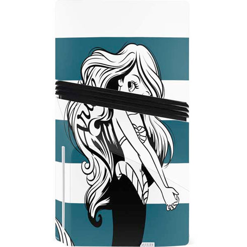 Disney The Little Mermaid Ariel Stripes PS5 Pro Disk Bundle Skin