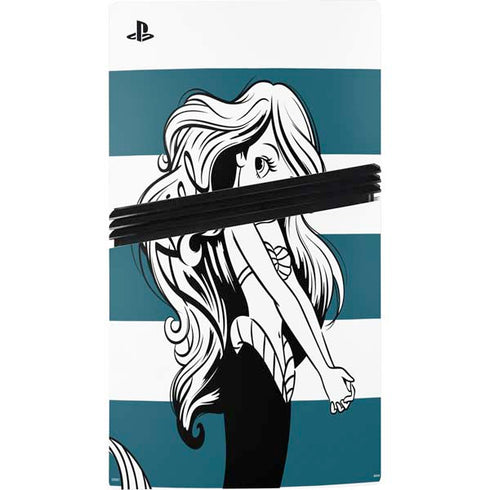 Disney The Little Mermaid Ariel Stripes PS5 Pro Disk Console Skin