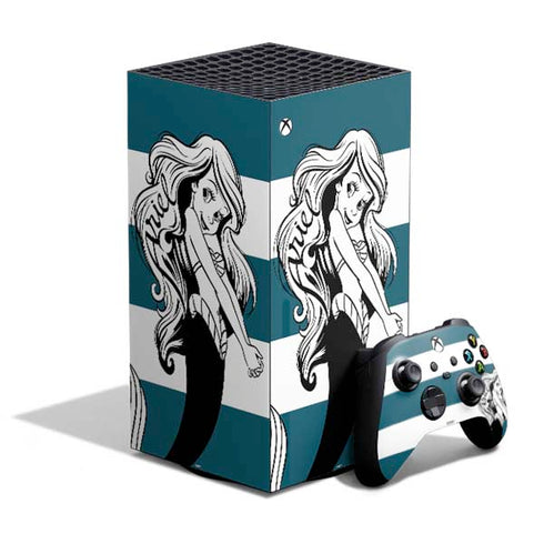 Disney The Little Mermaid Ariel Stripes XBox Series X Digital Edition Bundle Skin