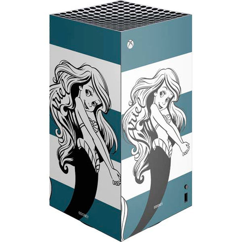 Disney The Little Mermaid Ariel Stripes XBox Series X Digital Edition Console Skin