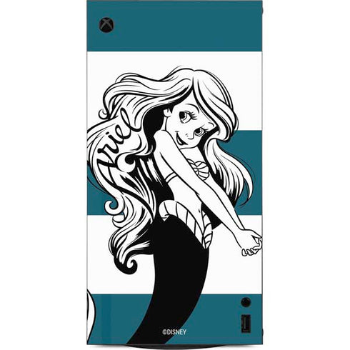 Disney The Little Mermaid Ariel Stripes XBox Series X Digital Edition Console Skin
