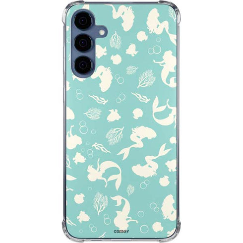 Disney The Little Mermaid Character Silhouette Pattern Galaxy A35 5G Clear Case