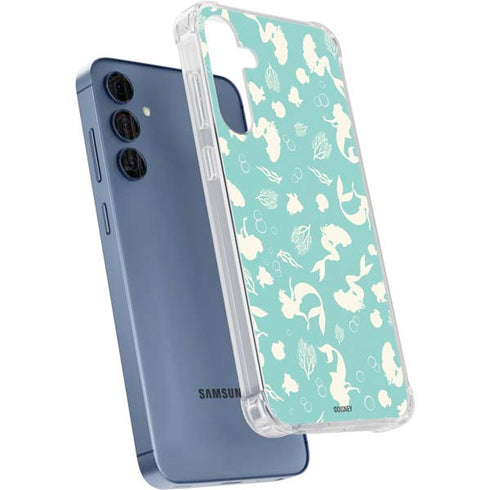 Disney The Little Mermaid Character Silhouette Pattern Galaxy A35 5G Clear Case