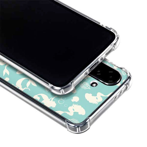 Disney The Little Mermaid Character Silhouette Pattern Galaxy A36 5G Clear Case