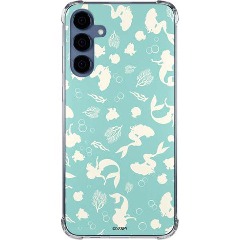Disney The Little Mermaid Character Silhouette Pattern Galaxy A55 5G Clear Case